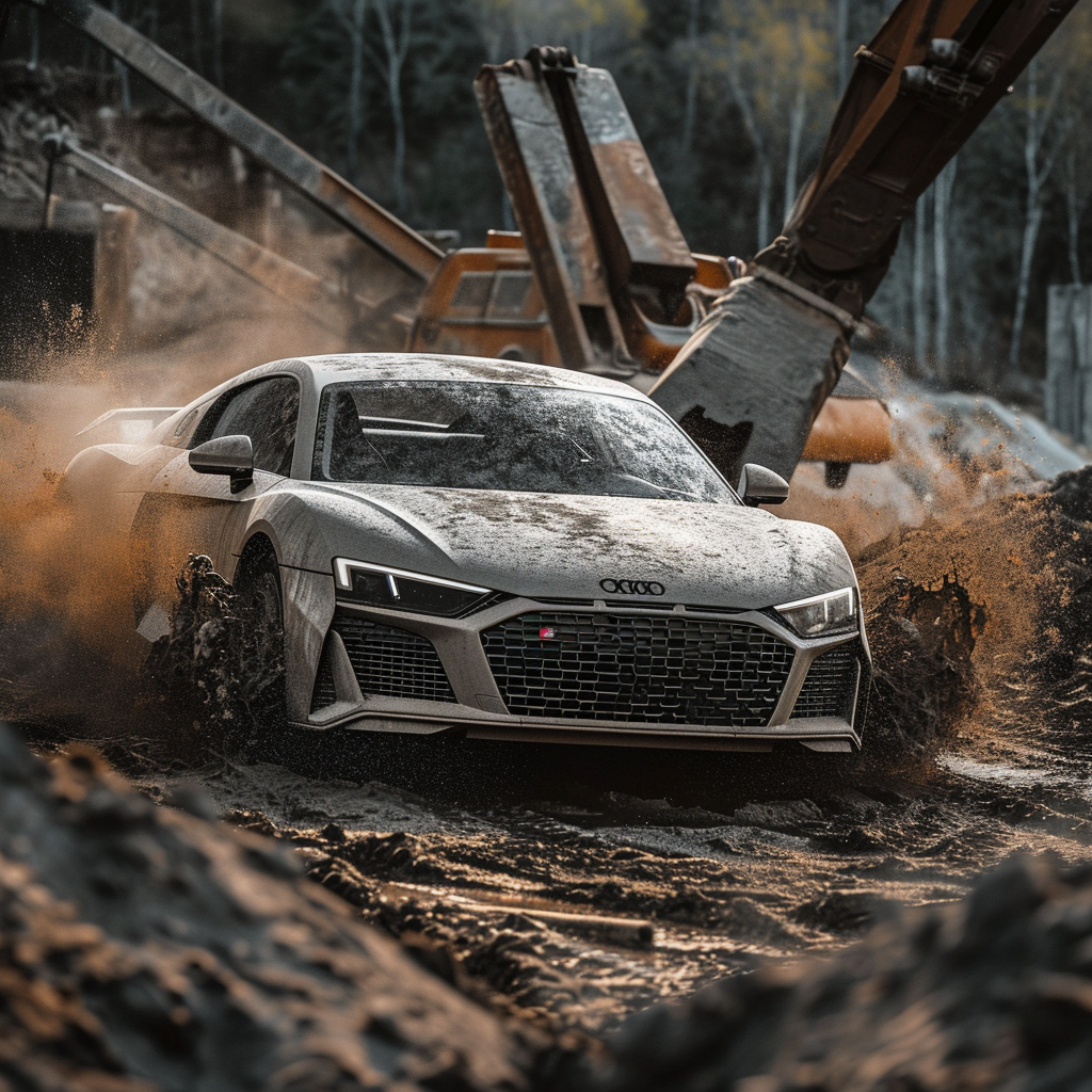 Archeology Dig Uncovering Audi R8