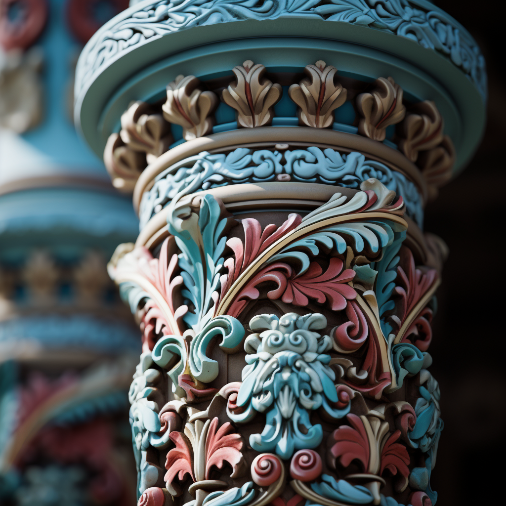 Close-Up Architectural Column Detail