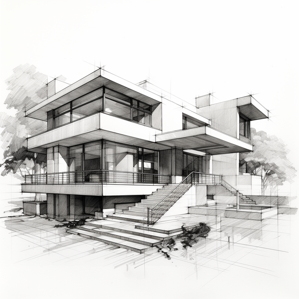 White Background Architectural Drawings