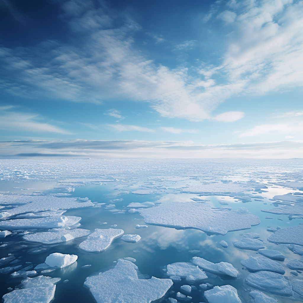 Stunning wide view of Arctic Ocean