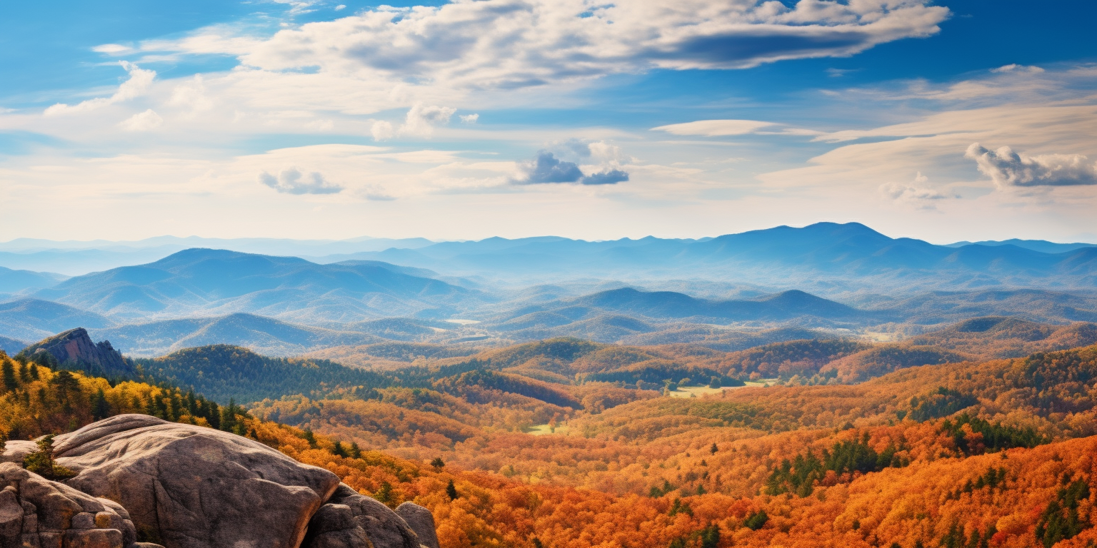 View of Arkansas mountain range