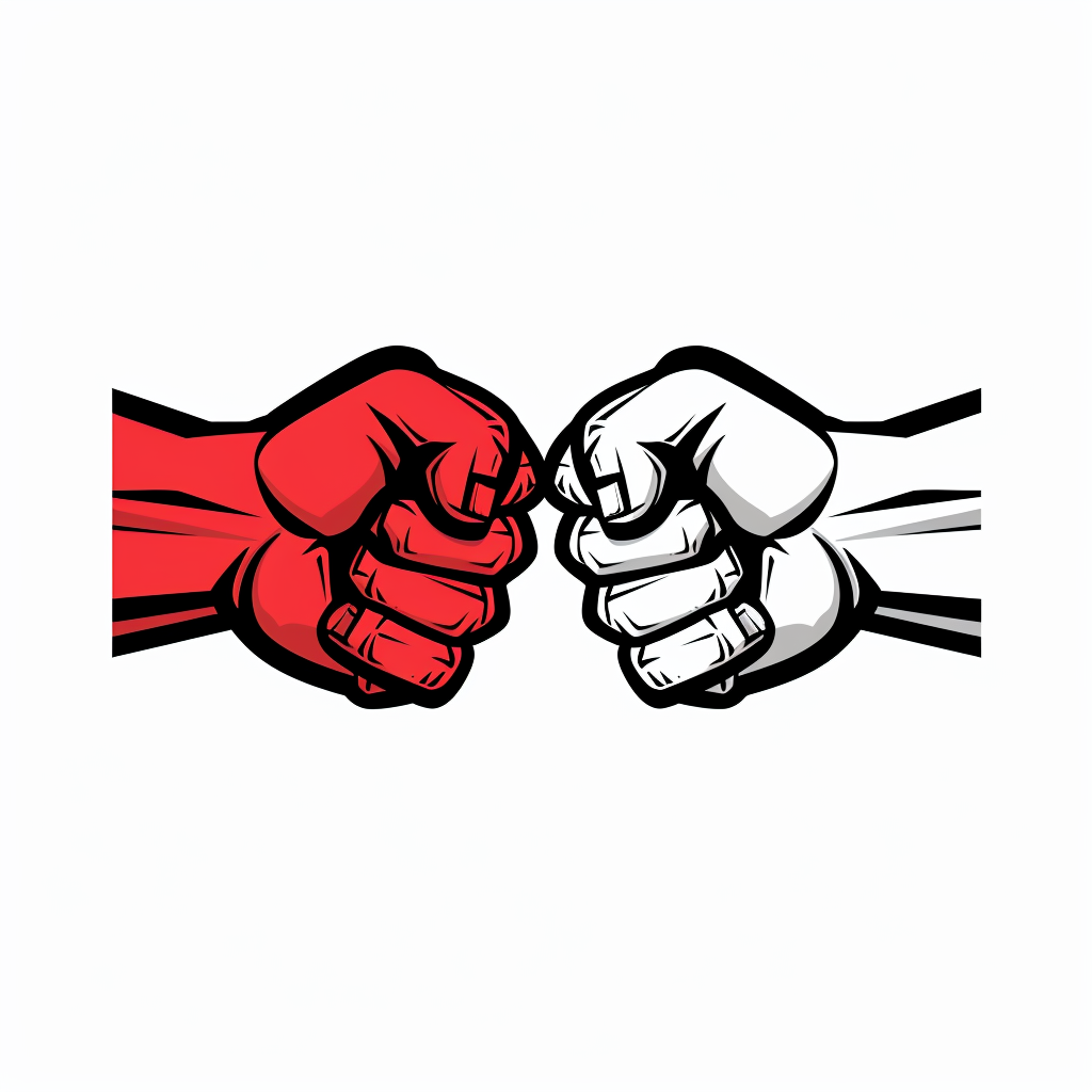 Minimalist arm wrestle logo for trustworthy company