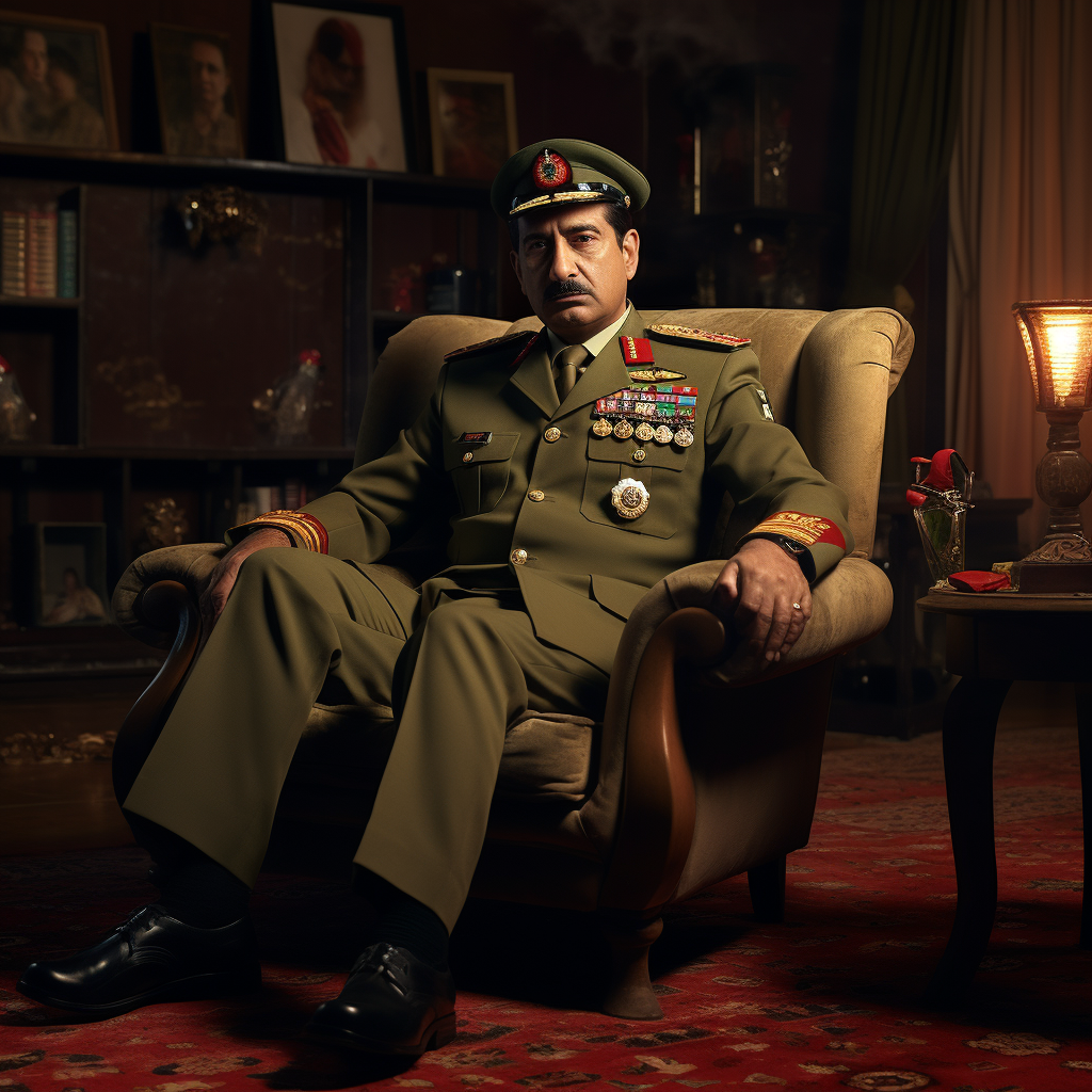 Chief of Army Pakistan in TV Lounge