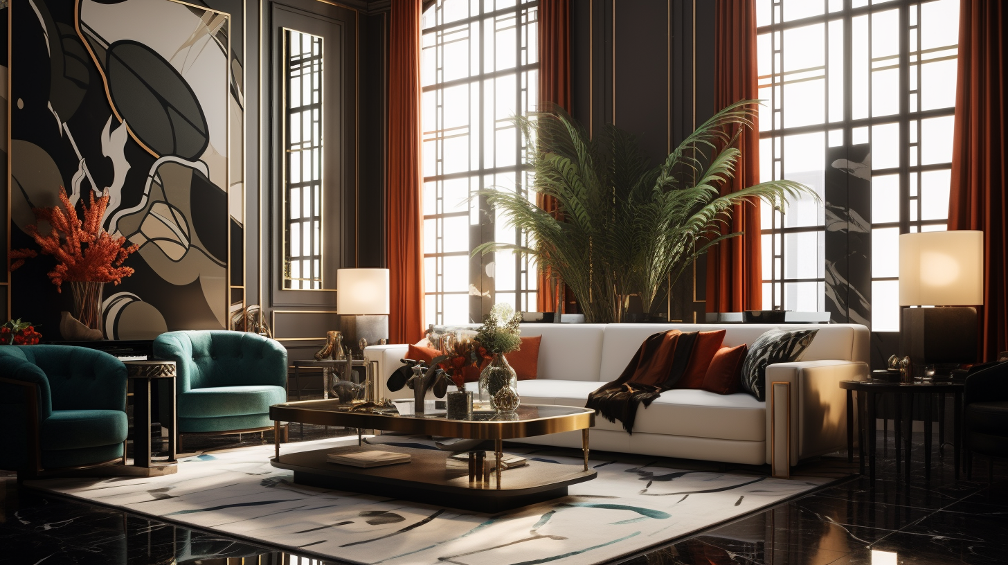 Art Deco Living Room Design