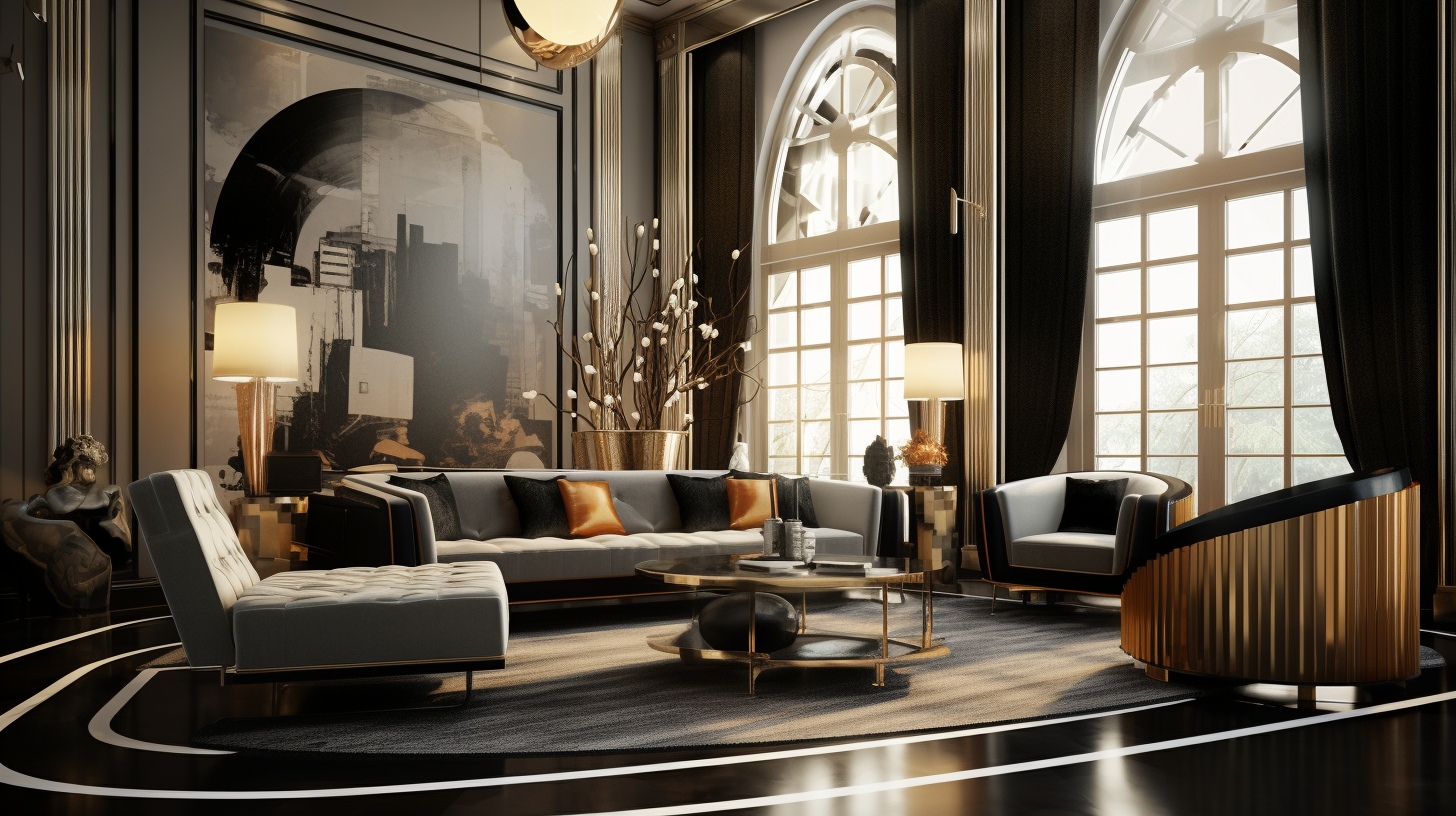 Stylish Art Deco Living Room