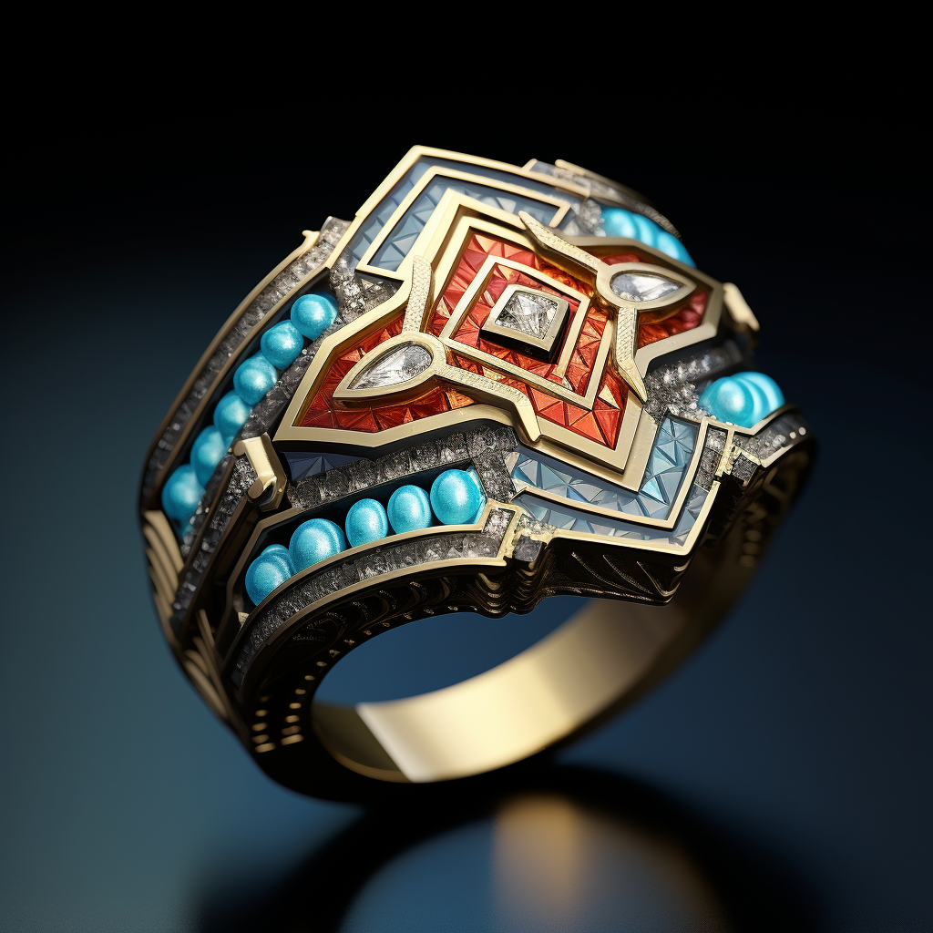 Realistic Art Deco Wonder Woman Ring