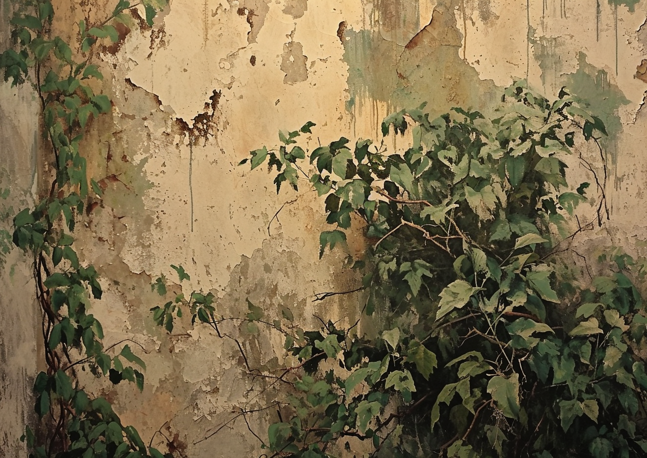 Art Nouveau Painting Nature Abandoned LA