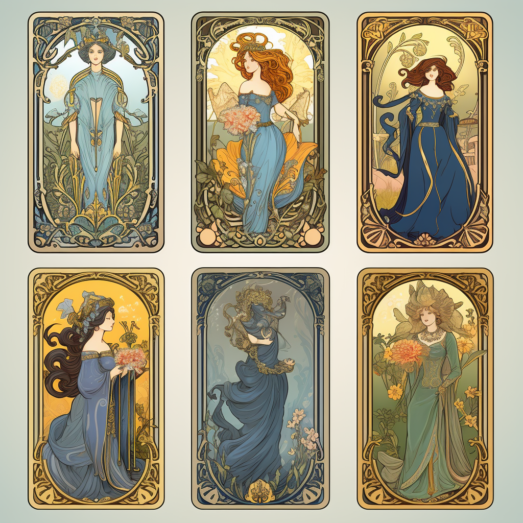 Art Nouveau Tarot Card