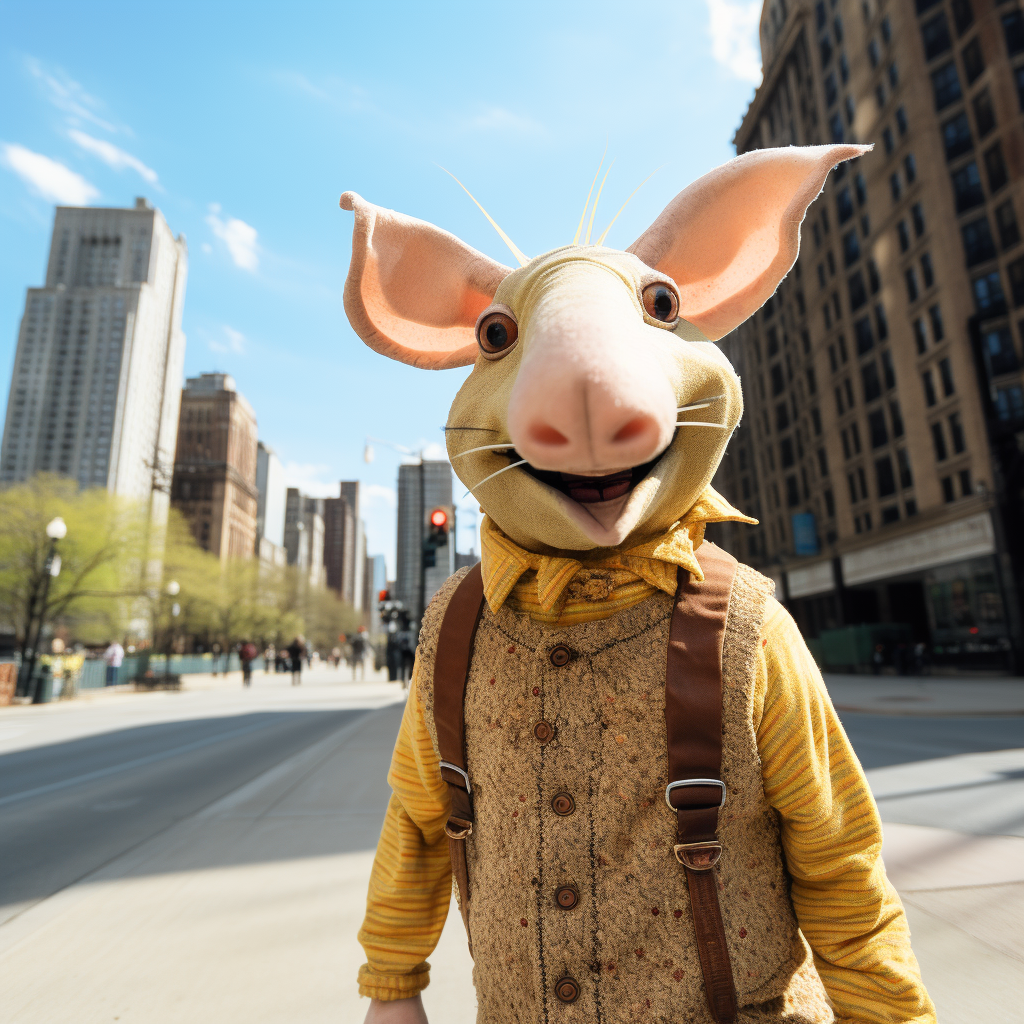 Cute Arthur the Aardvark in Chicago