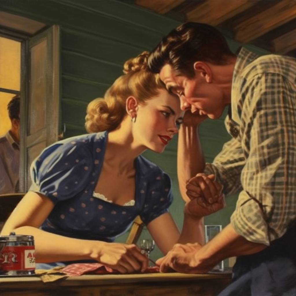 Arthur Sarnoff-style image depicting despair and loss