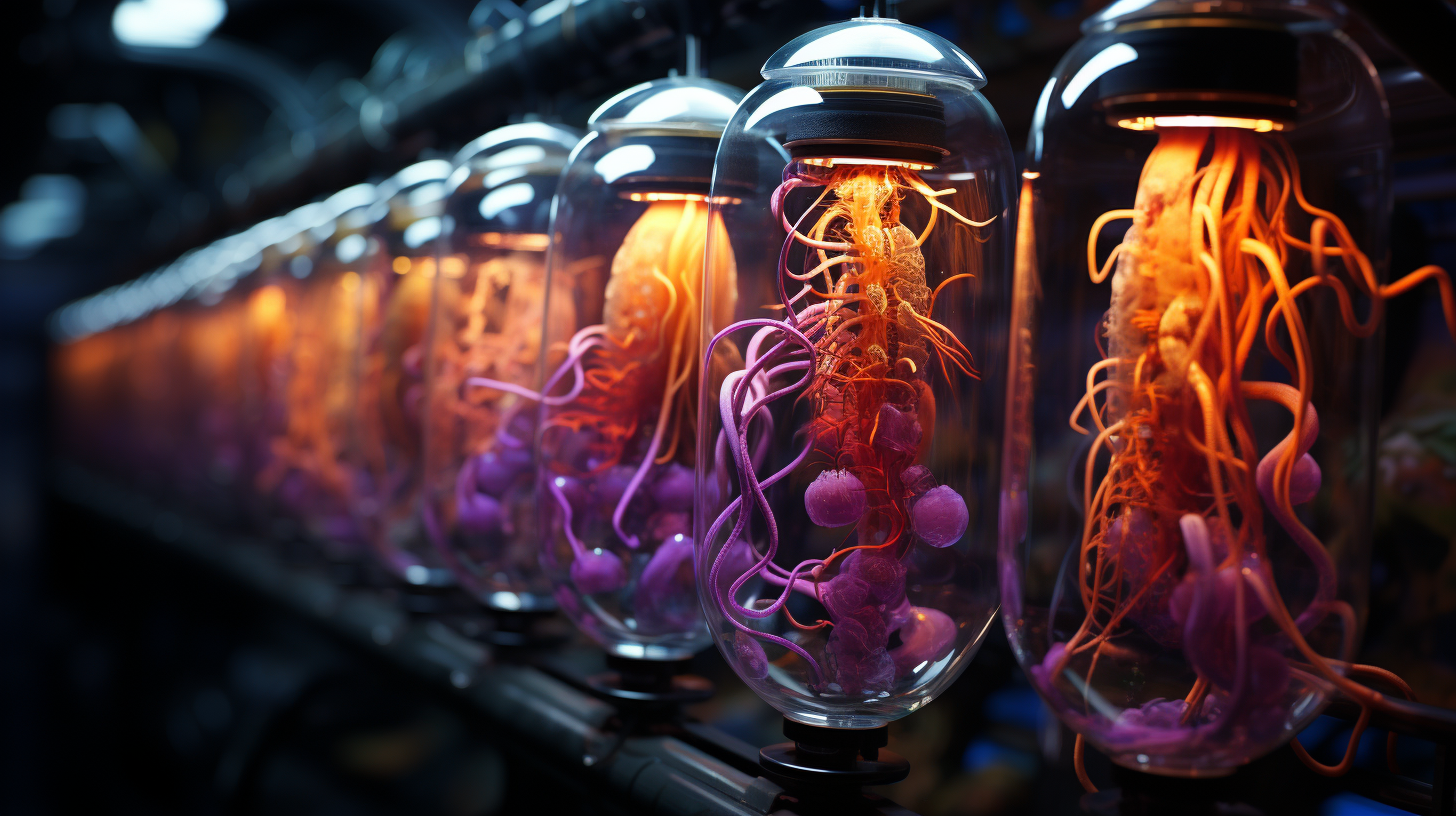 Hyper-realistic artificial wombs with vibrant colors