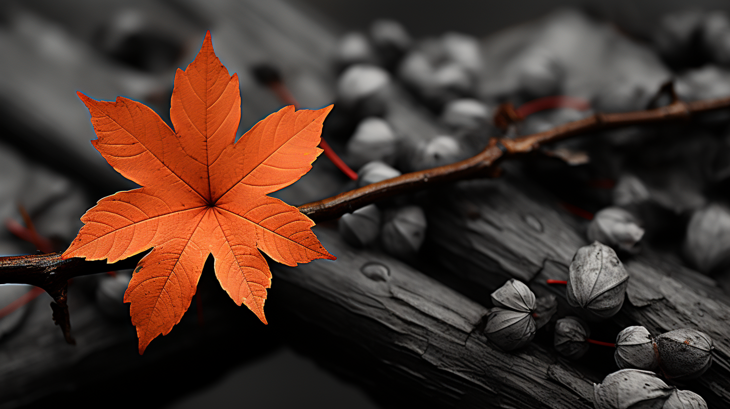 Aerial view of vibrant autumn leaves