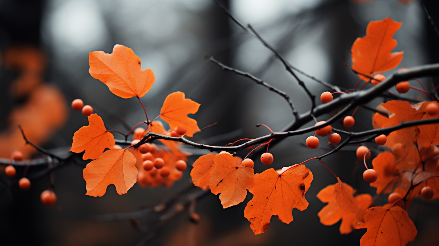 Vibrant autumn leaves in Asheville NC