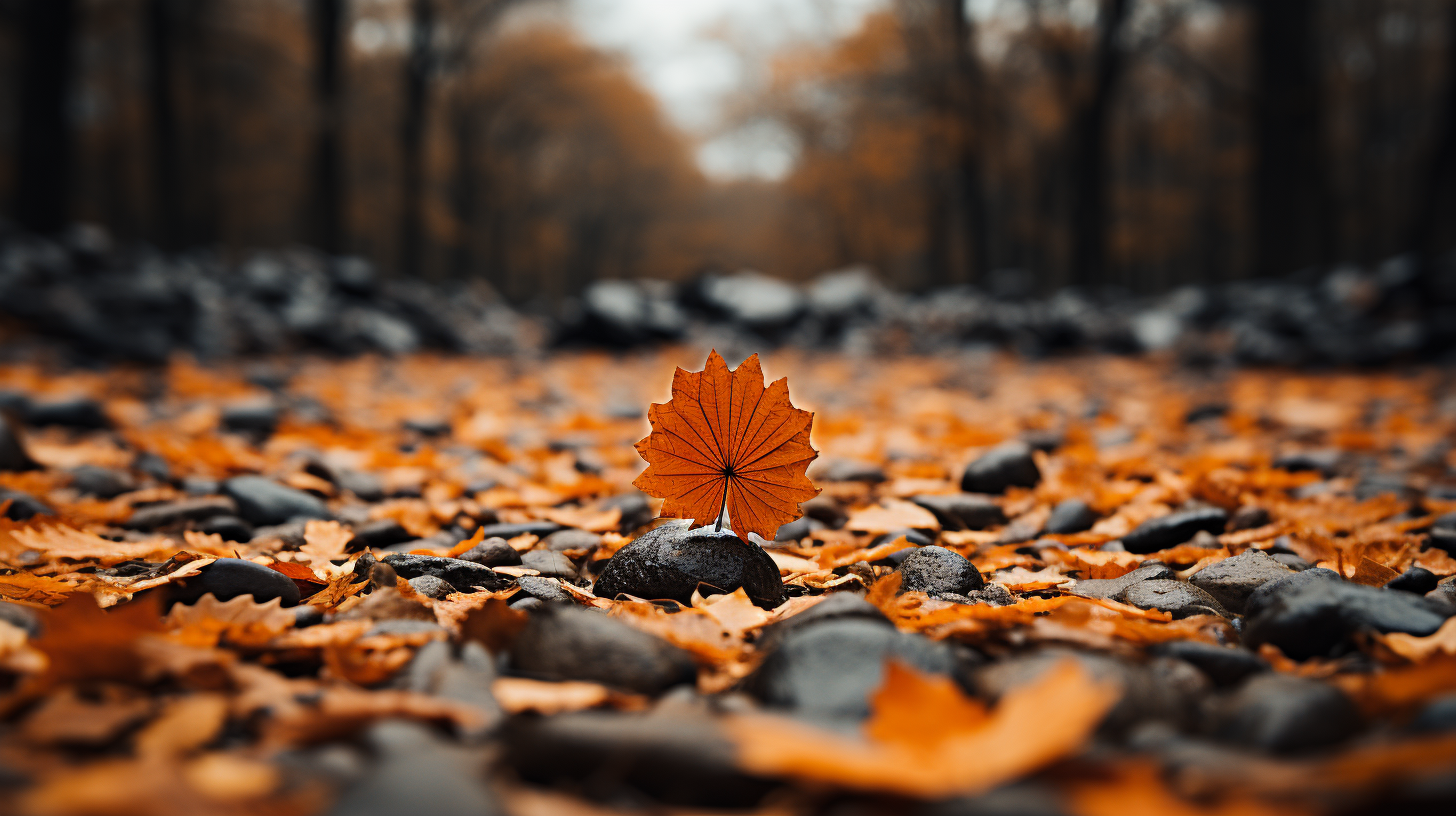 Vibrant autumn leaves in Asheville