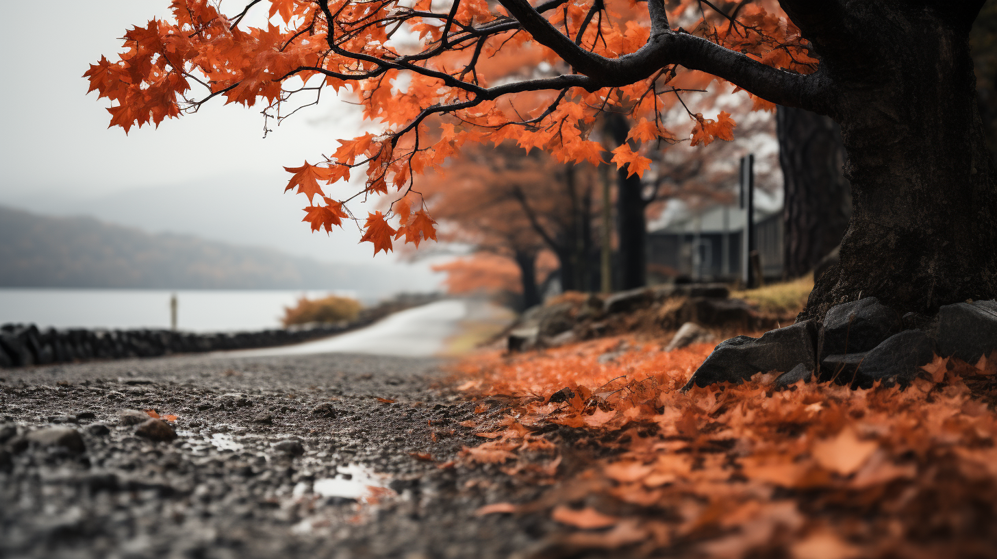 Stunning Asheville Fall Scene with Peak Leaves