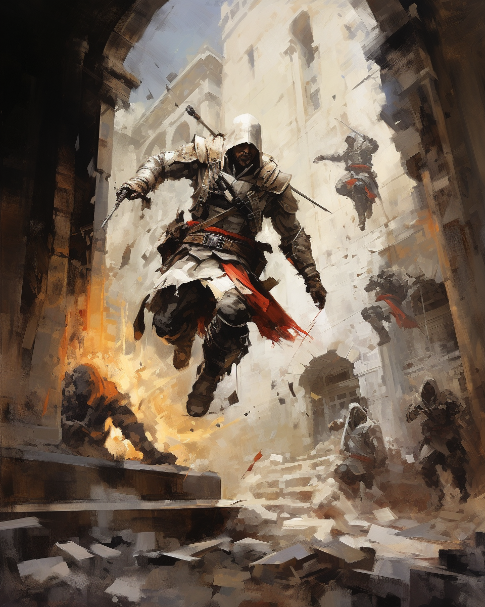 Assassins Creed painting by Ashley Wood