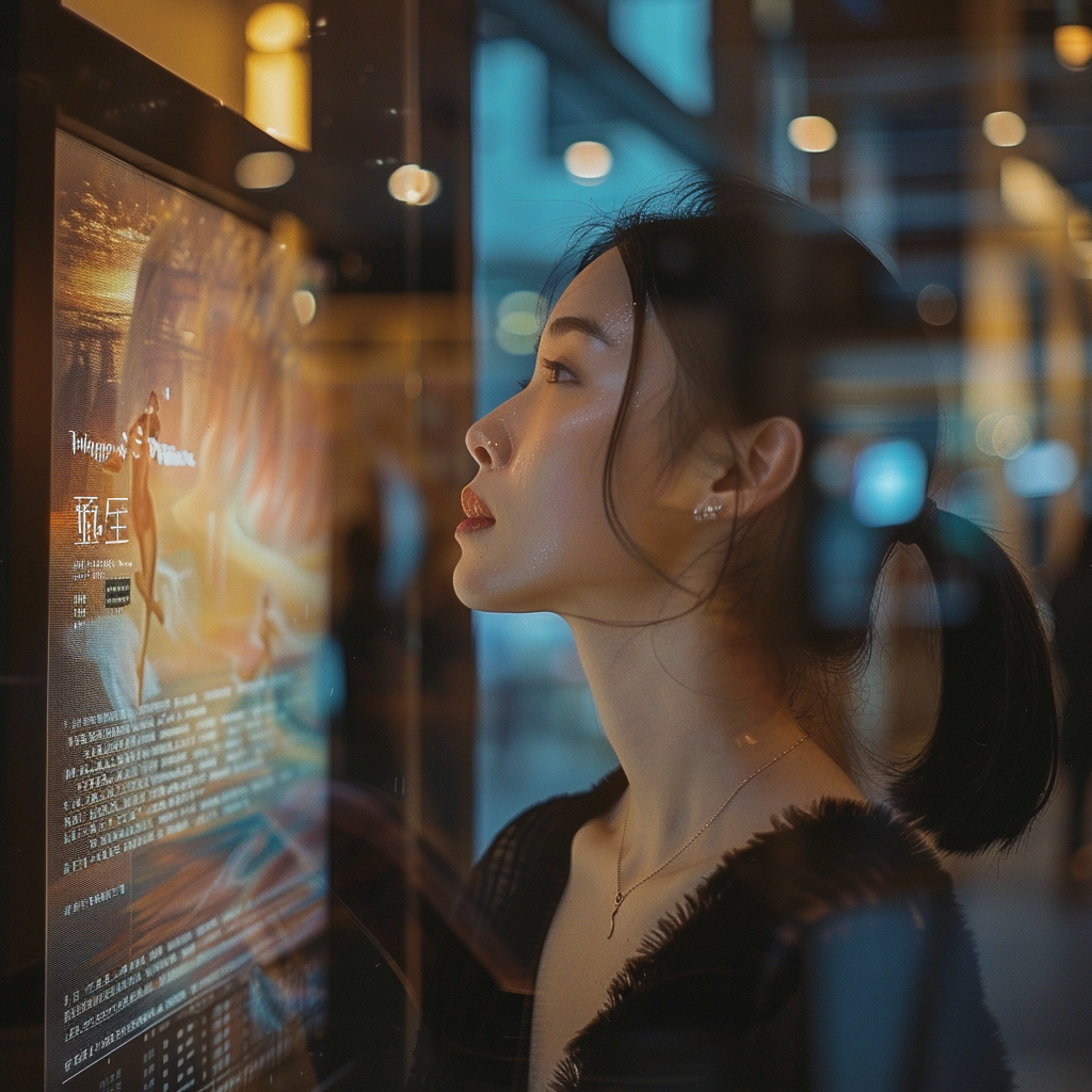 Asian woman ballet event poster