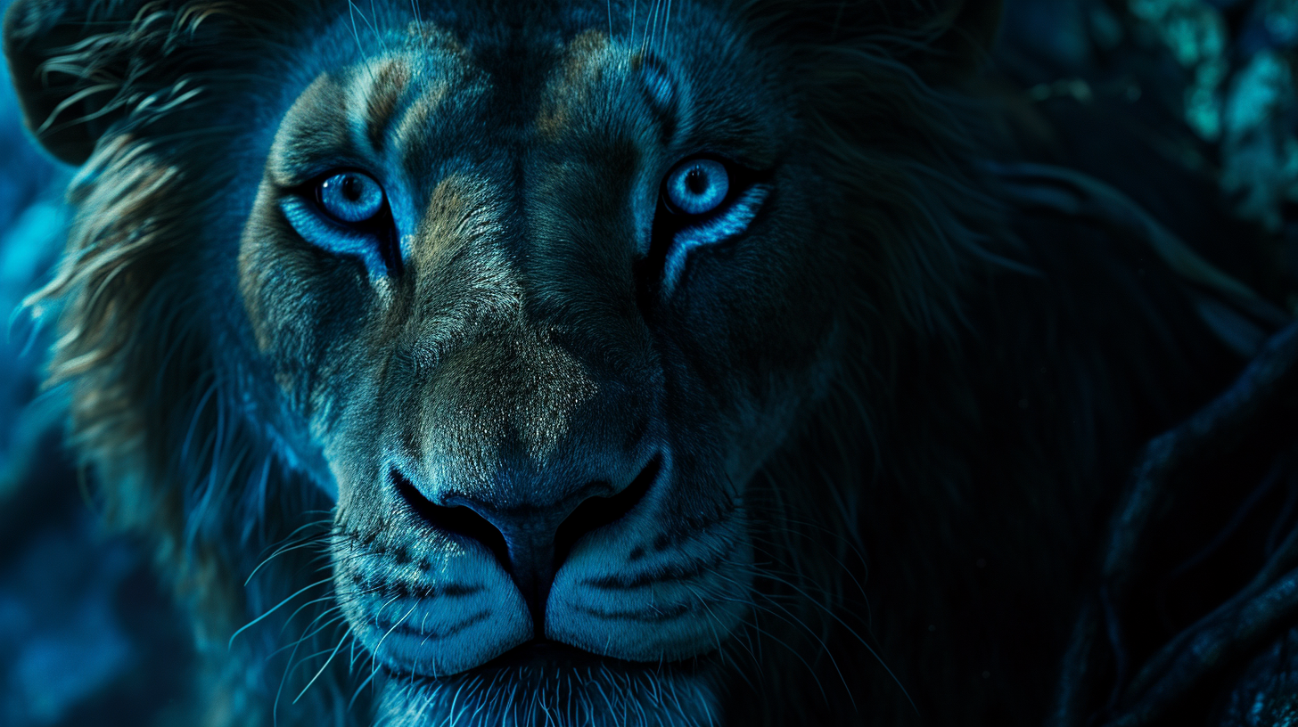 Aslan with Intense Kind Blue Eyes