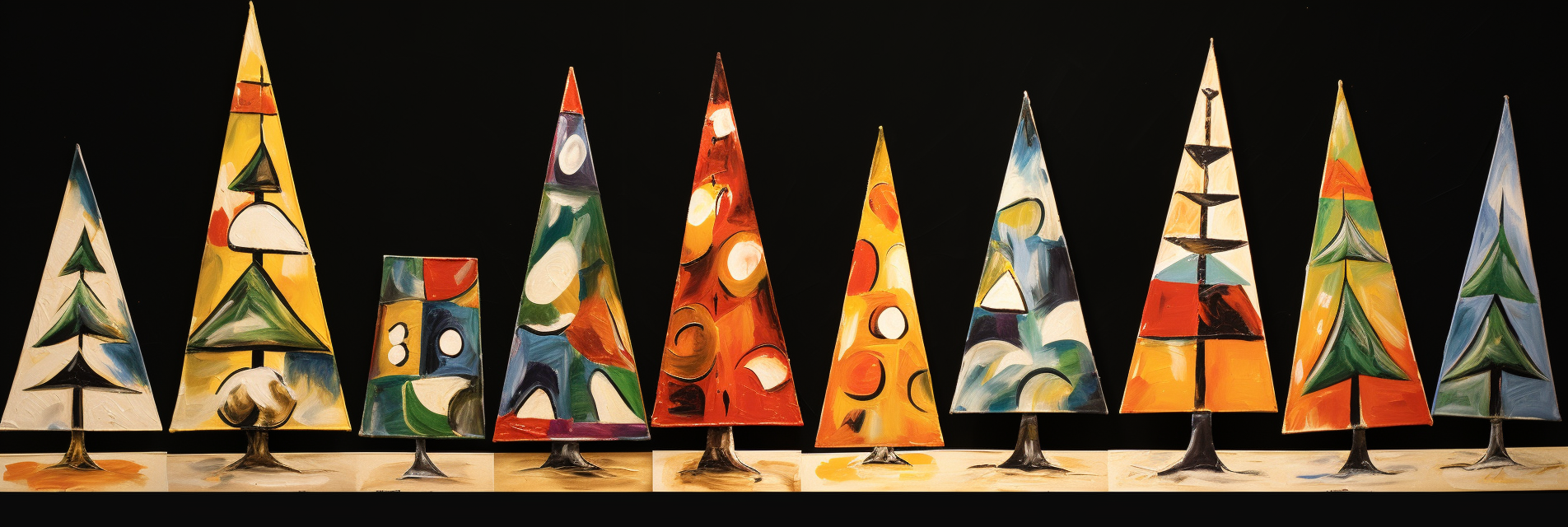 Vibrant Christmas Trees by Picasso