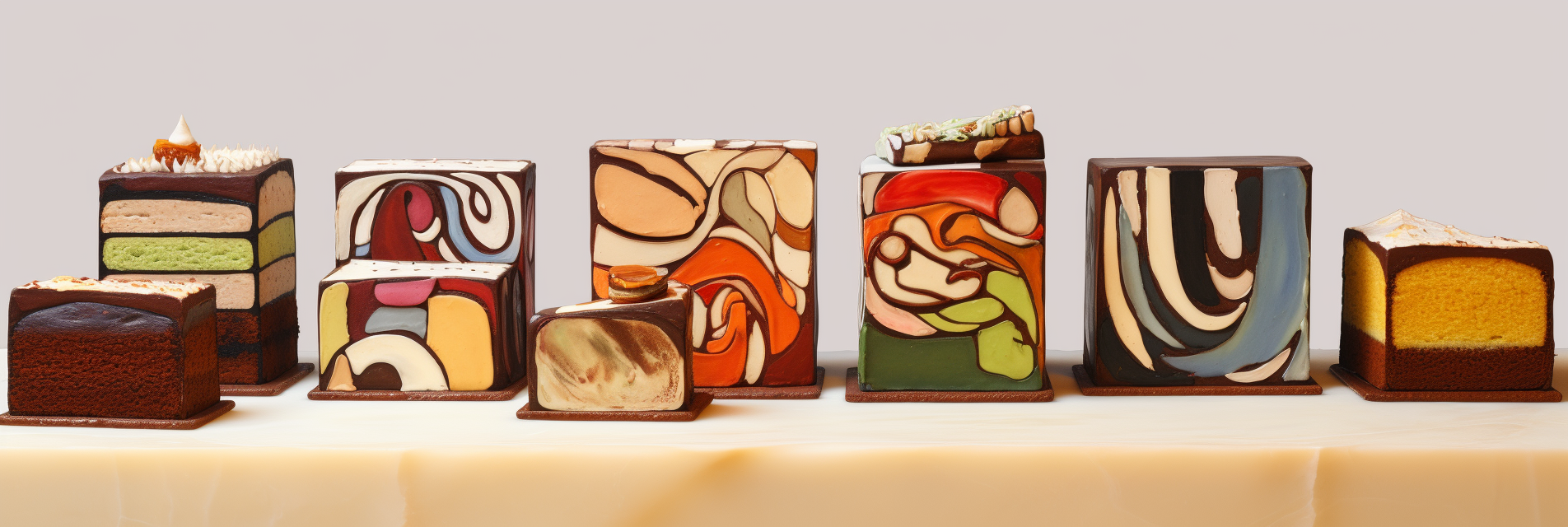 Variety of Cake Slices by Picasso