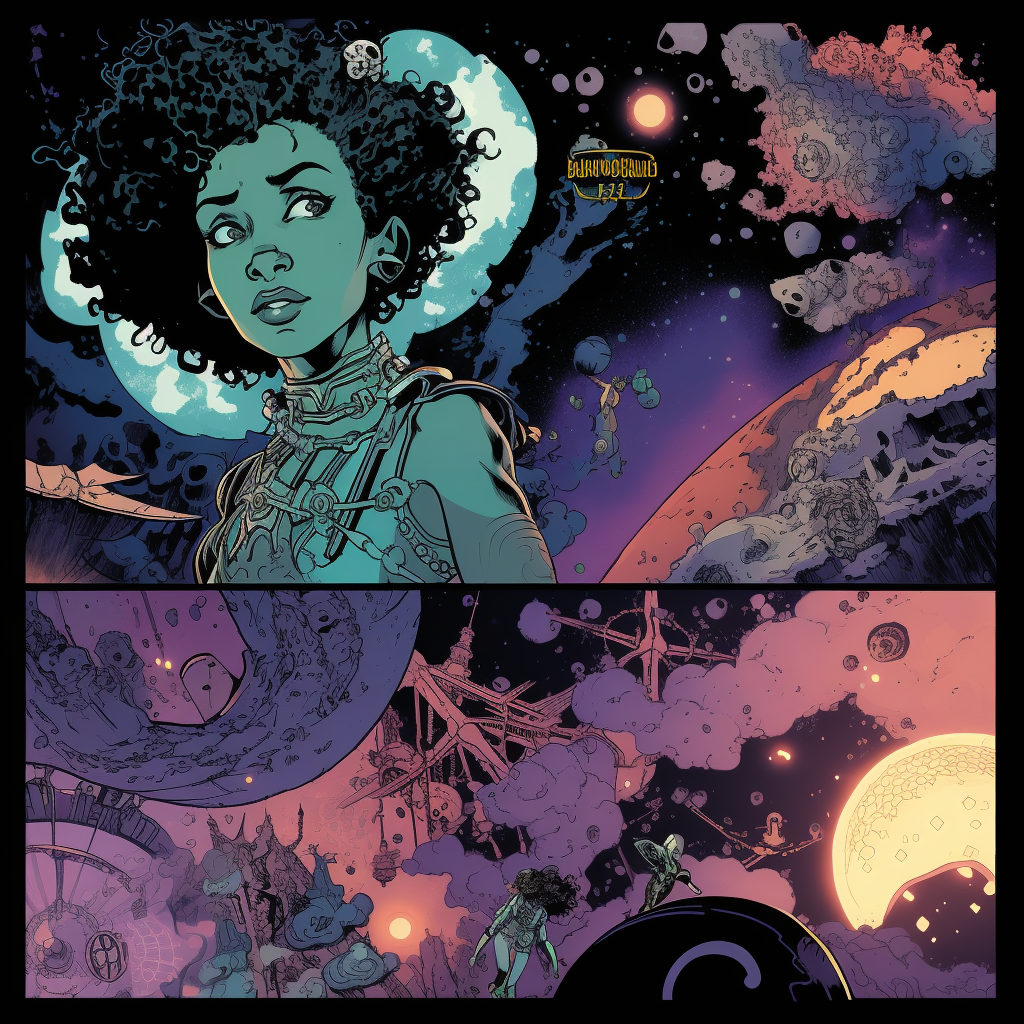 Asteroid Space Pirate Princess Comic Panels