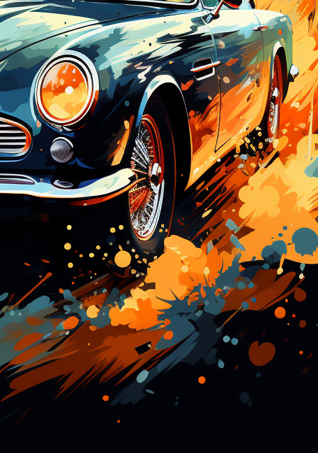 Aston Martin DB5 racing game glamor