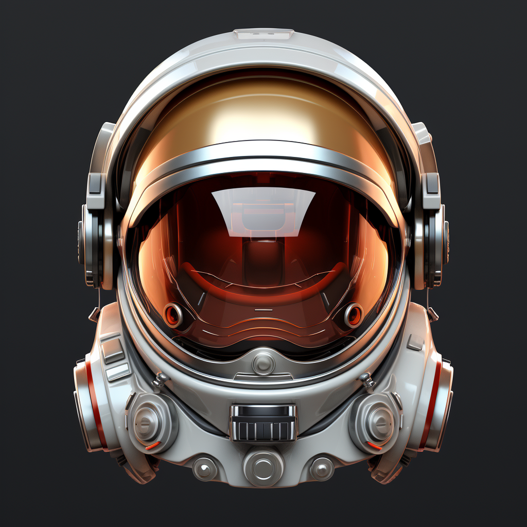 Detailed 8k Realistic Astronaut Helmet Icon