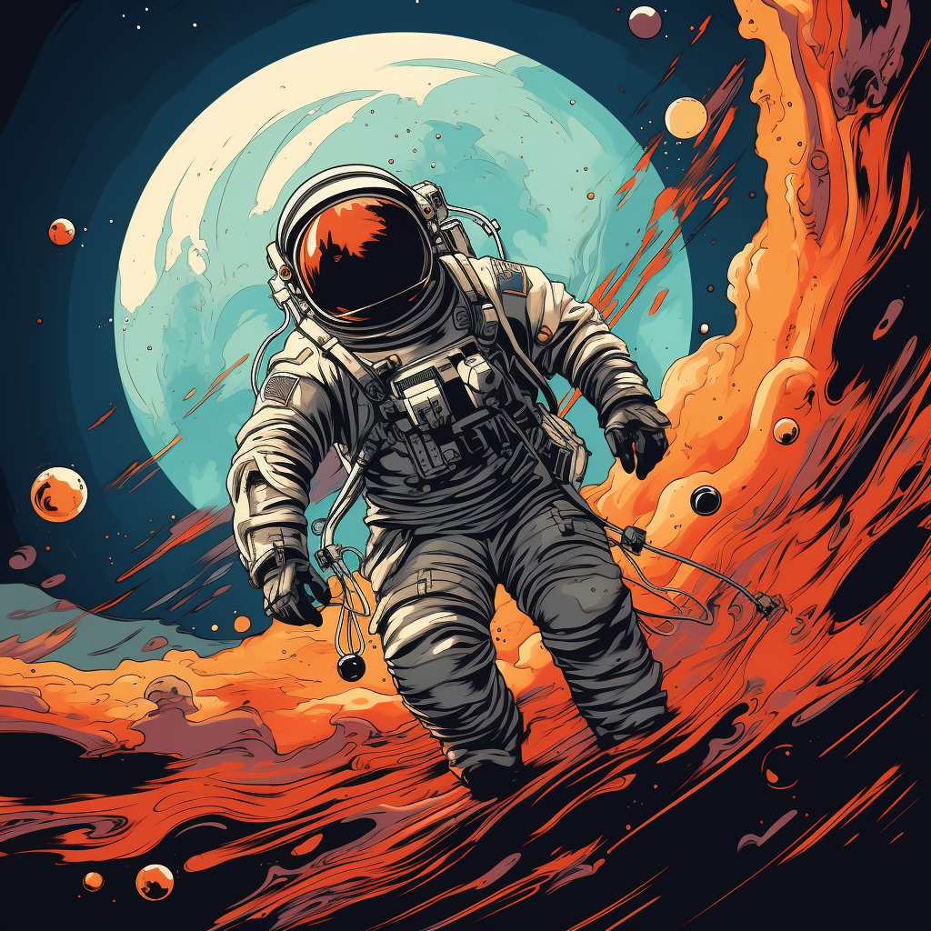 Astronaut in Comic Style