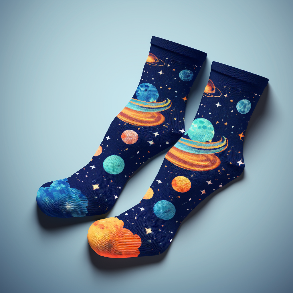 Astronomy Socks Mockup