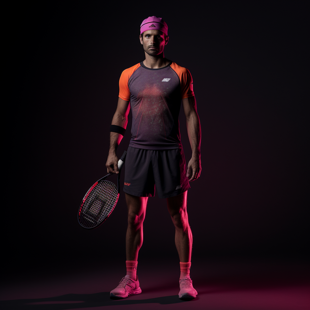 Man athlete in padel clothing