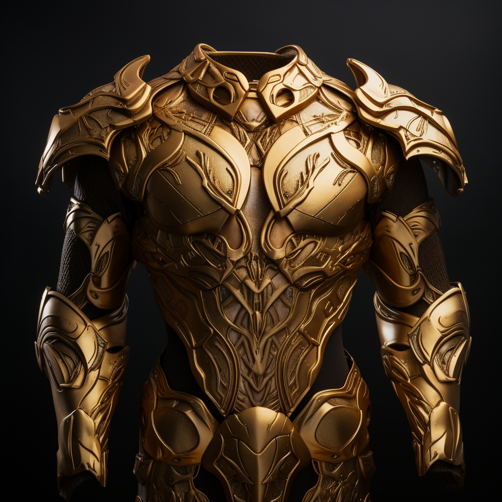 Gold Armor with Athletic Torso Design