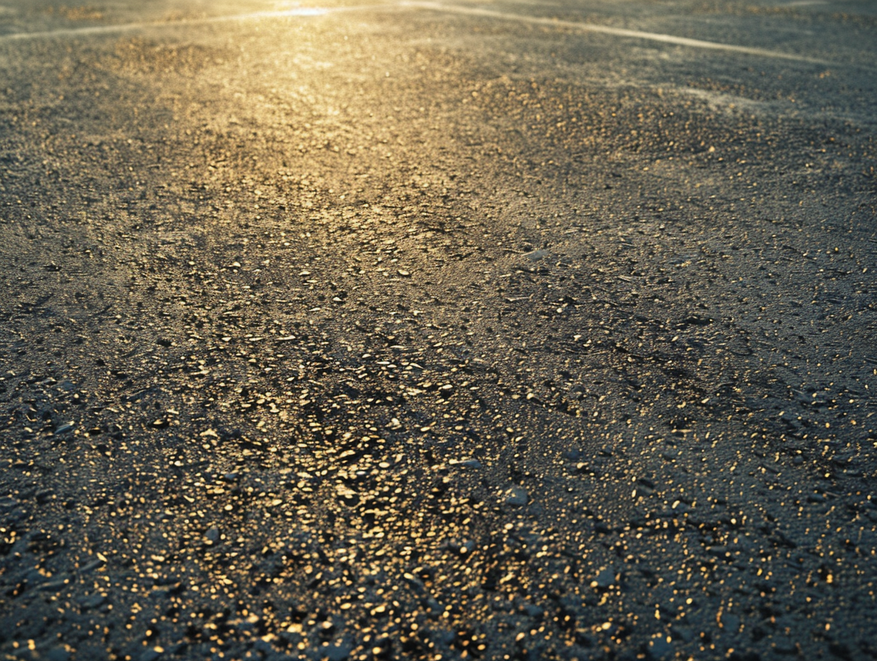 Dansaekhwa style asphalt pavement cityscape image