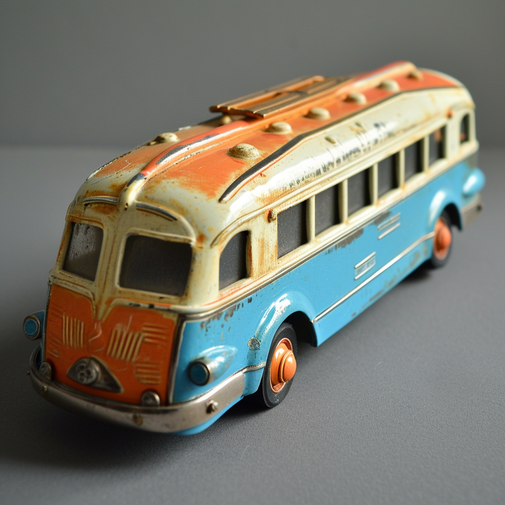 Atomic Age Passenger Bus Toy