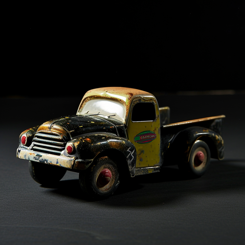 Vintage Atomic Age Tin Toy Race Truck