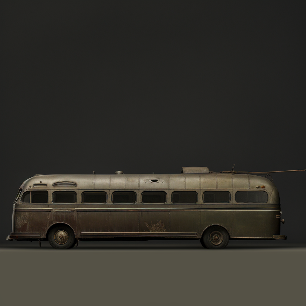 Vintage Atomic Age Toy Passenger Bus Profile