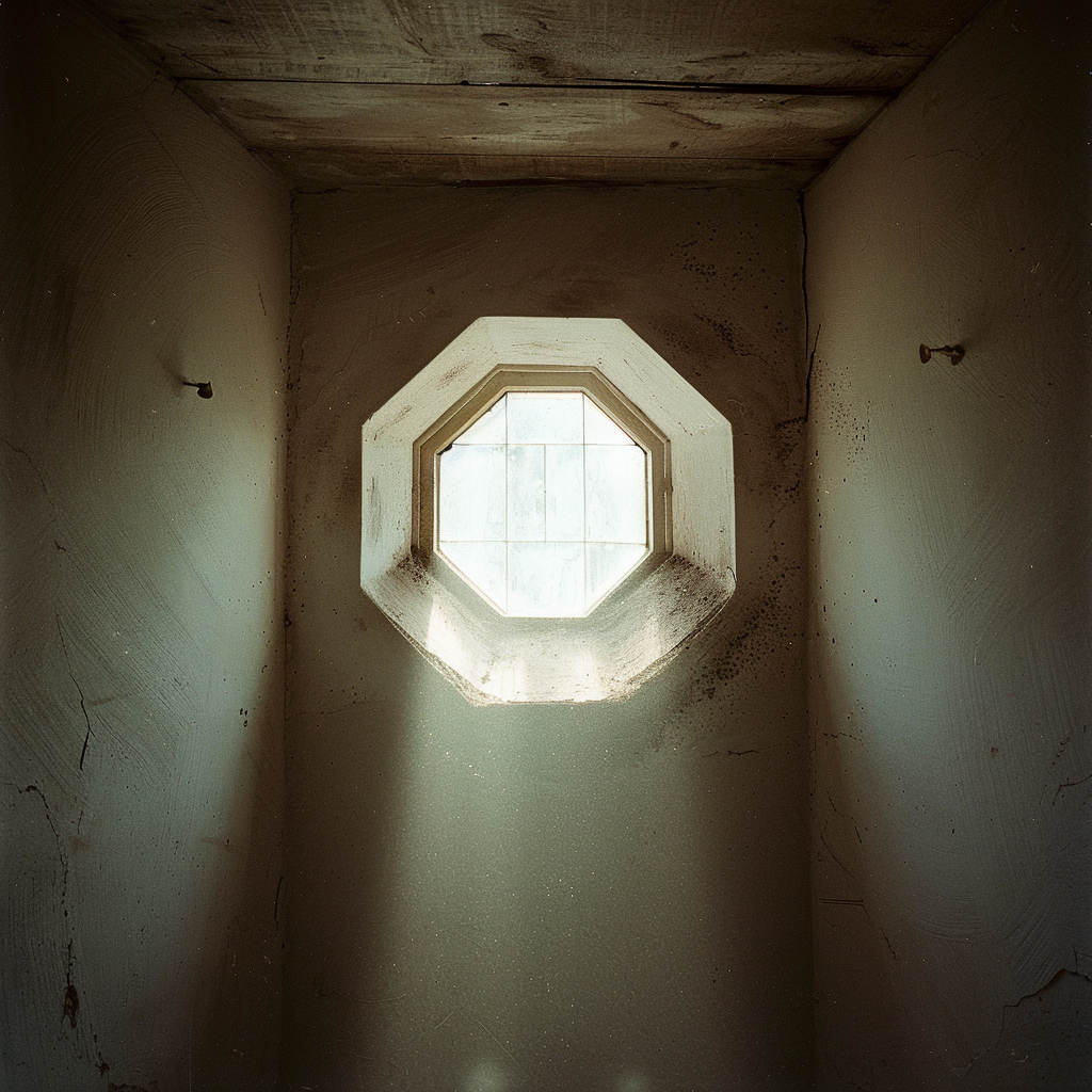 Light shining through octagonal window