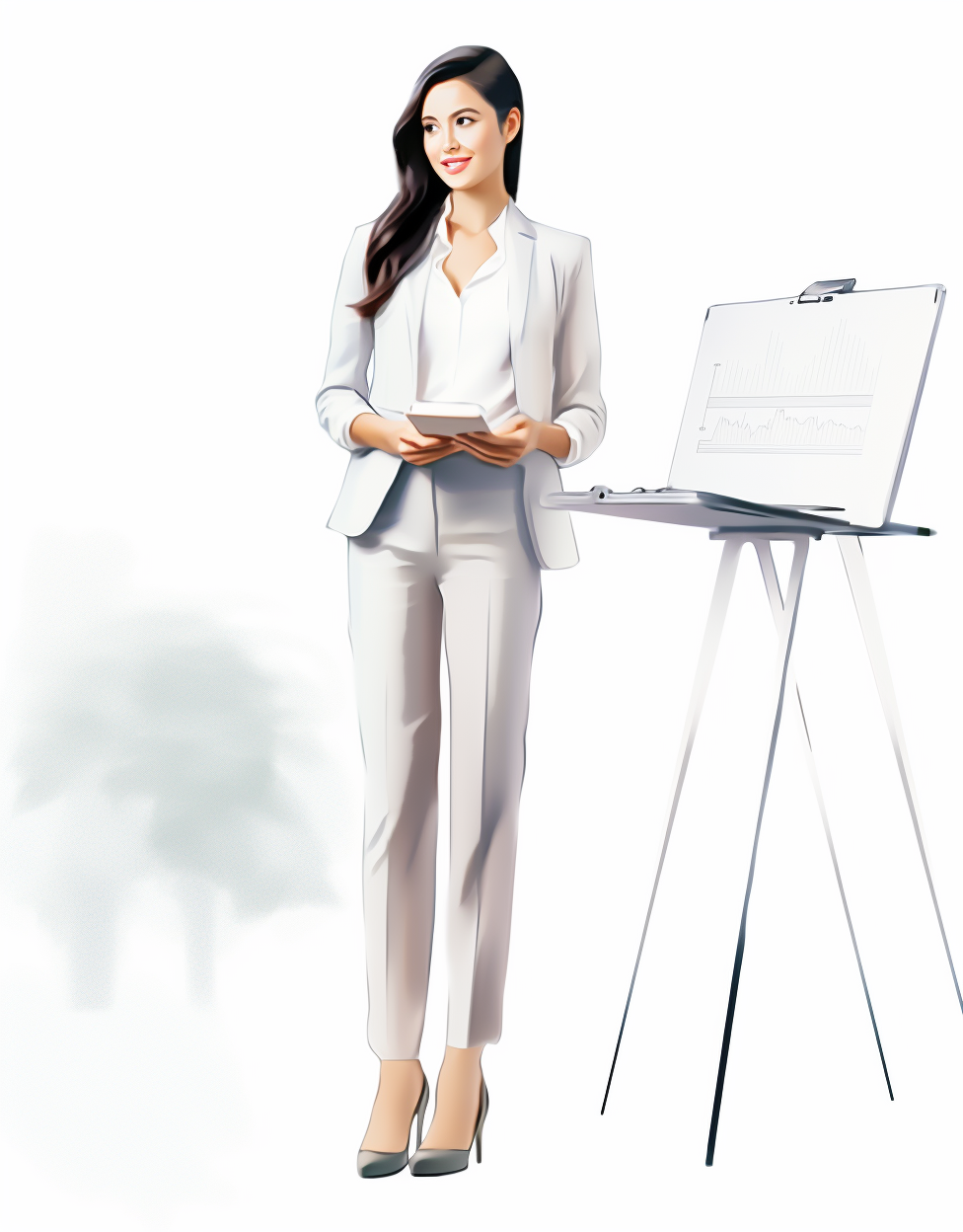 Asian Businesswoman Giving Presentation in Meeting