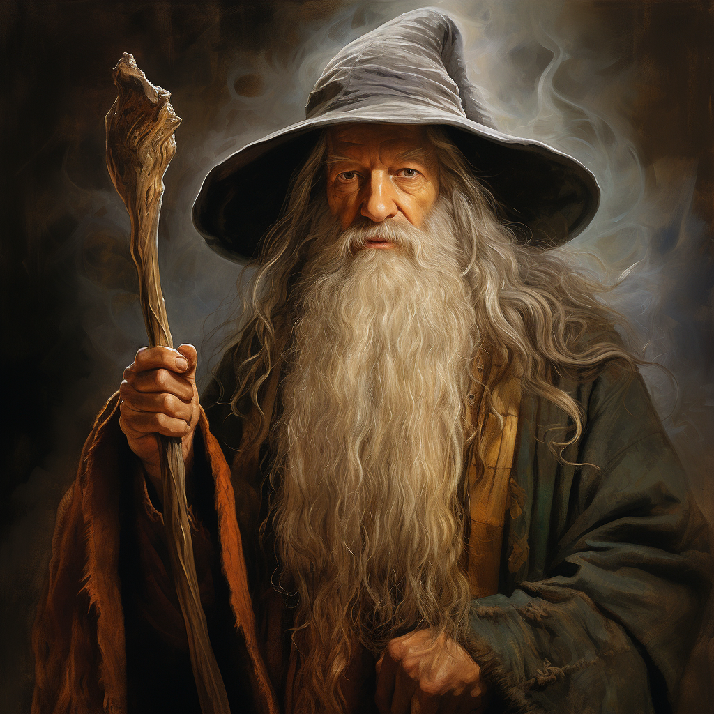 Attractive Gandalf with magic powers