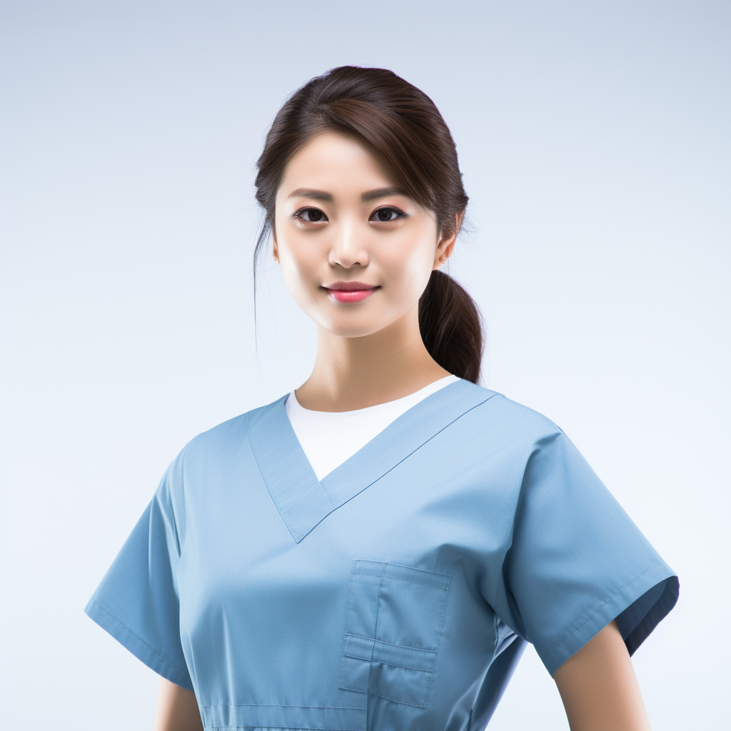 Beautiful Japanese woman in nurse uniform