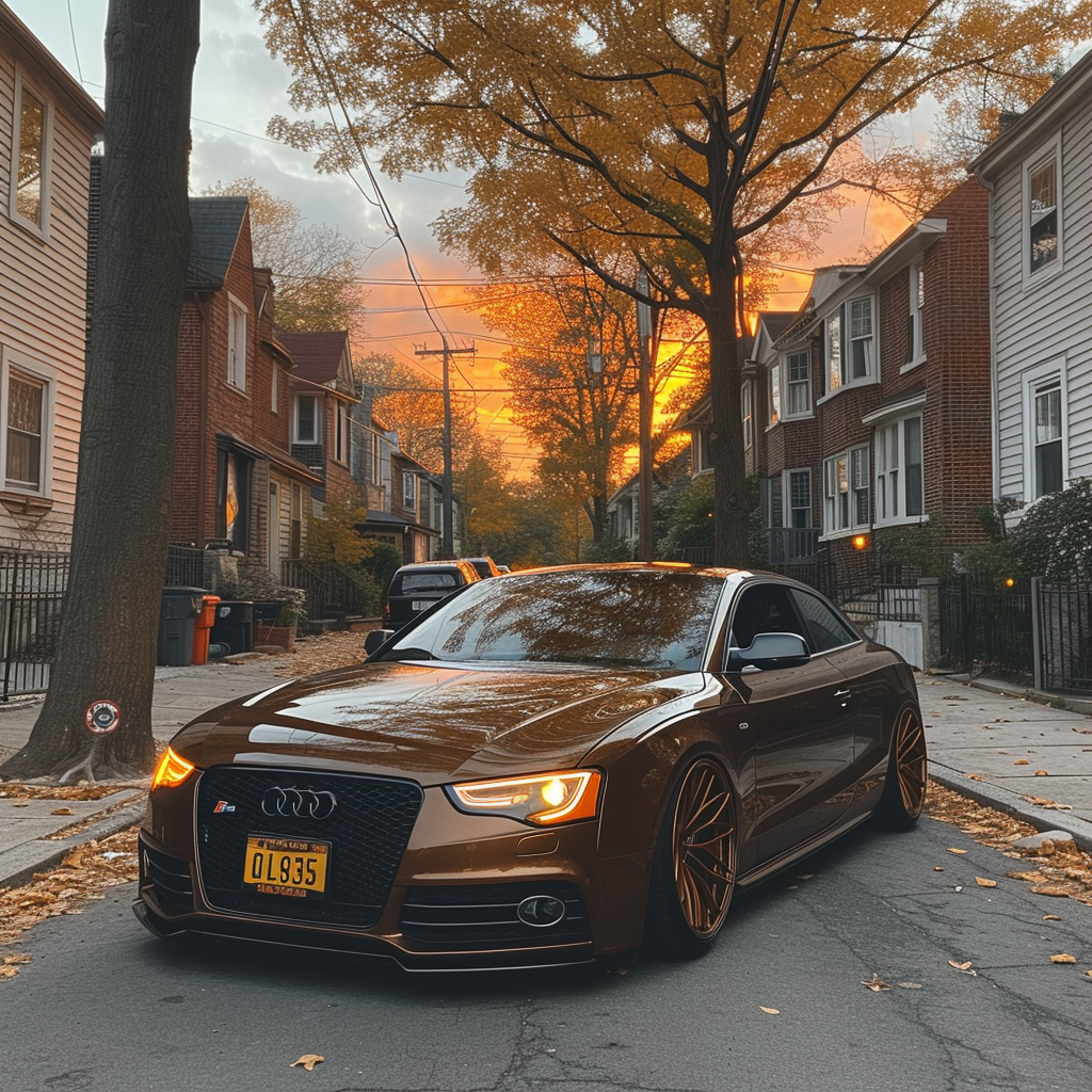 Audi S5 with Bottle of Scotch