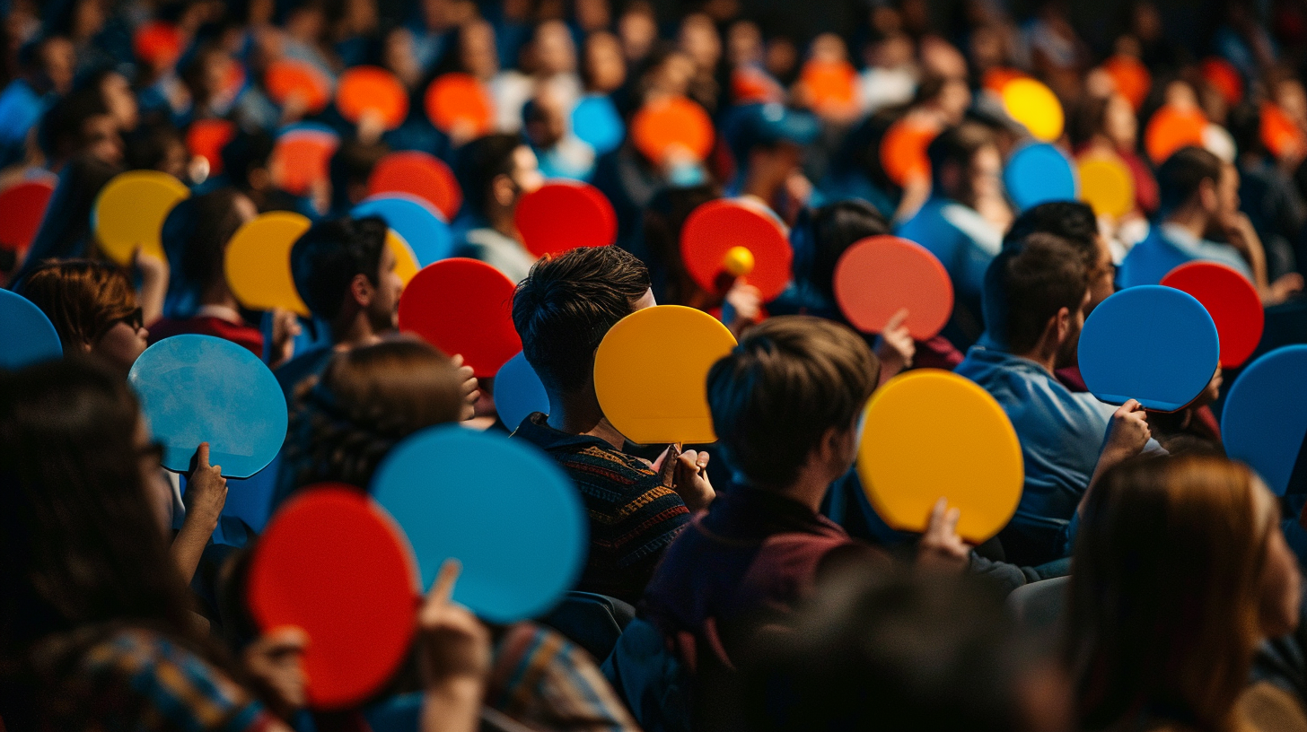 diverse group with ping pong paddles