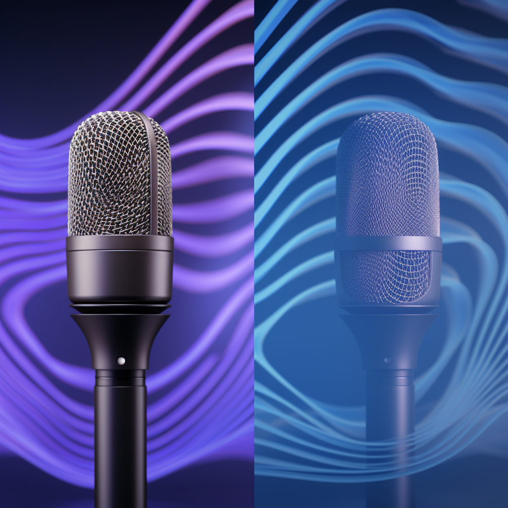 Microphone showcasing noise reduction technology