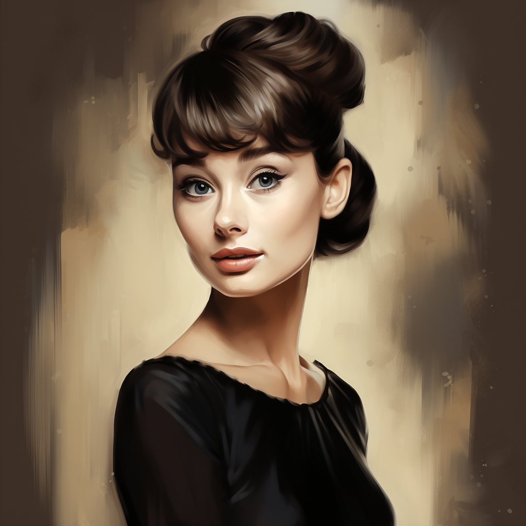 Audrey Hepburn portrait in Bram Reijnders style