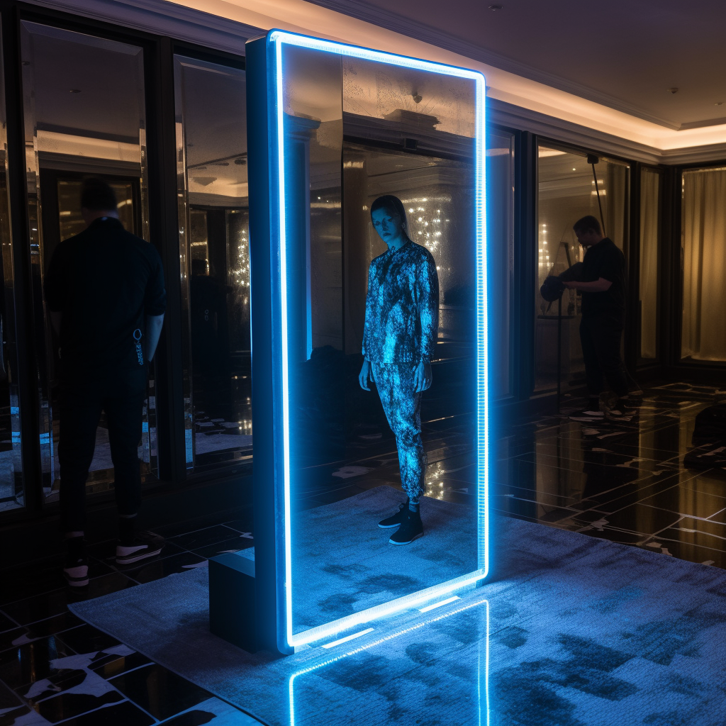 Blue LED Full Body Mirror