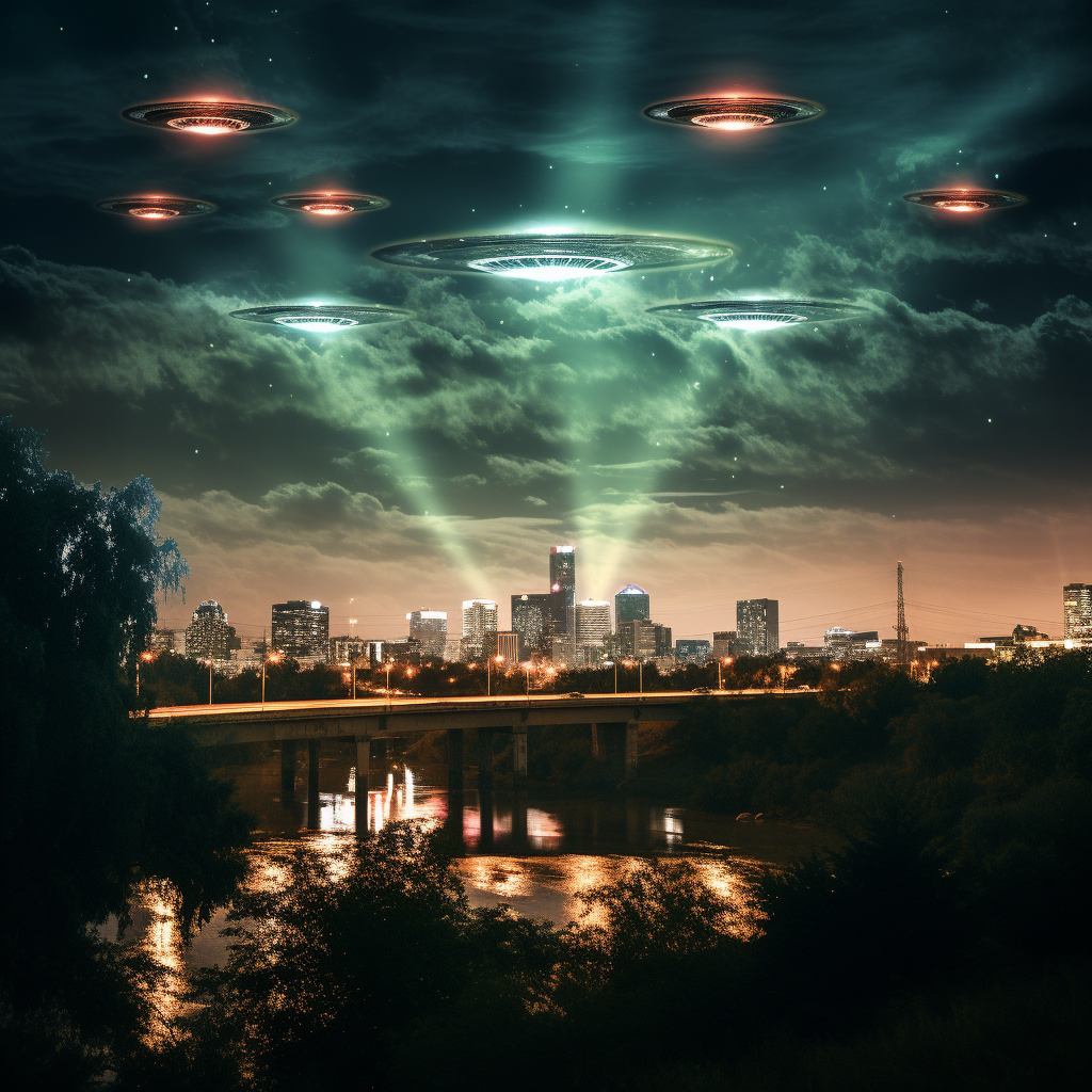 Invasion of Austin Texas by Tripods, Aliens, and Flying Saucers