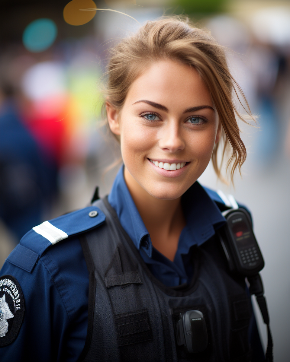 Smiling police woman - Australia