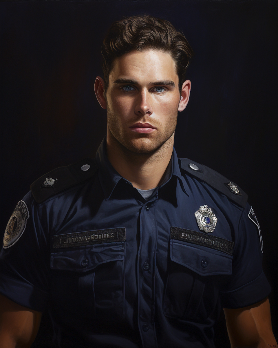 Close-up of Australia police officer