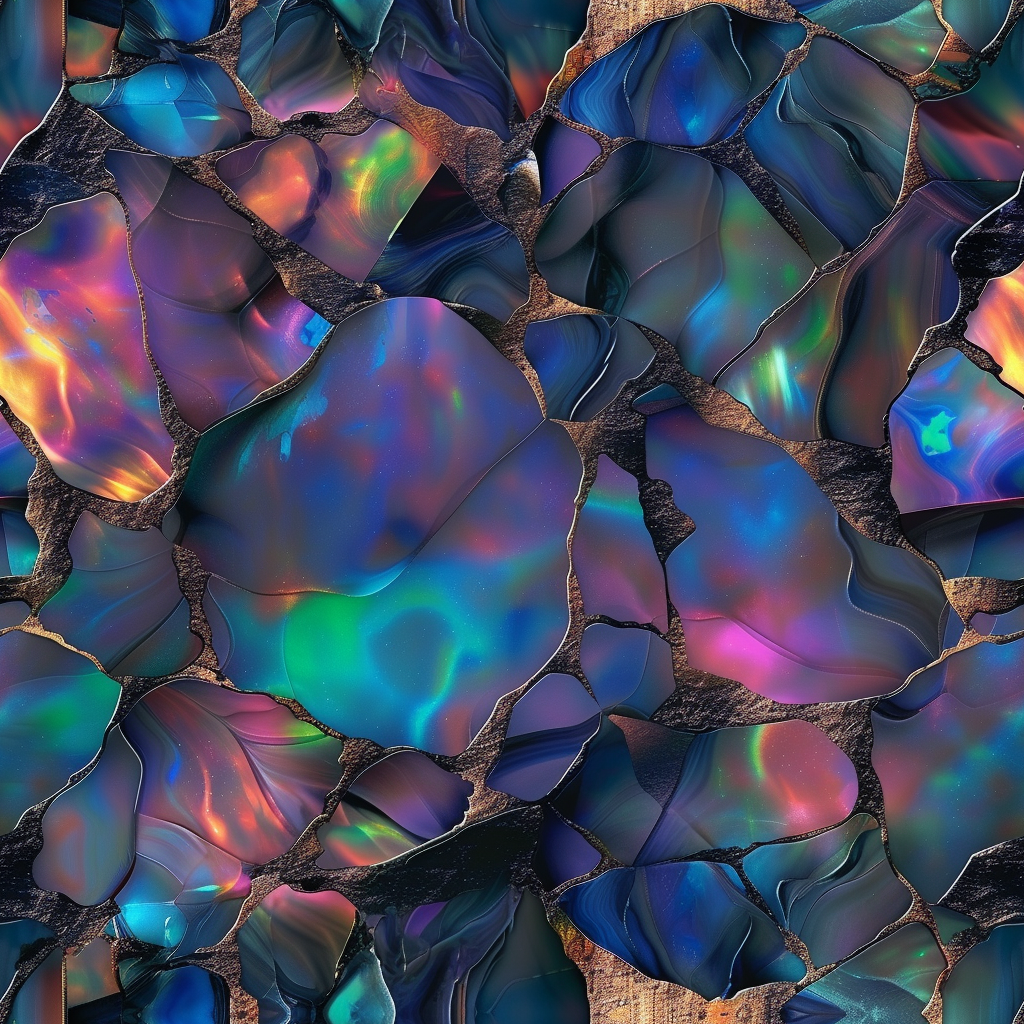 Realistic Australian Black Opal Pattern