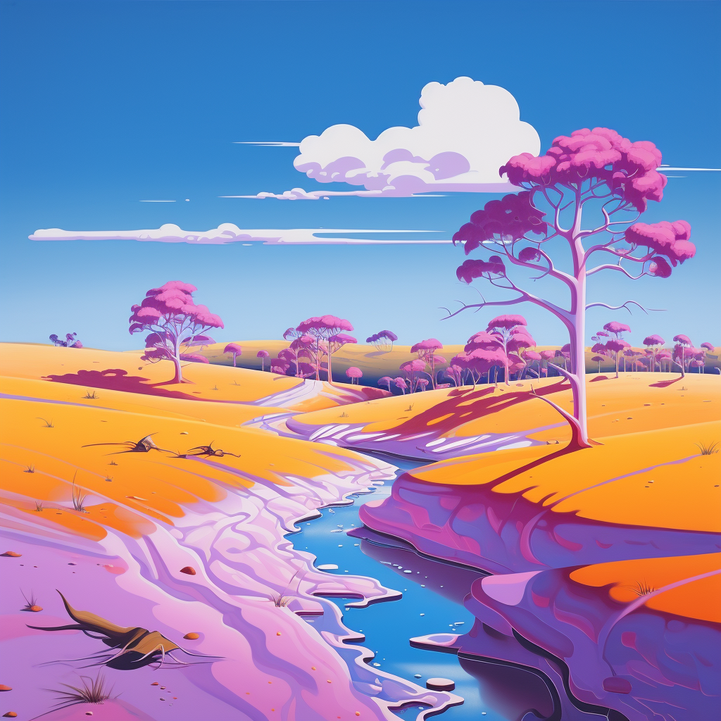 Australian Landscape Art in Martin Style