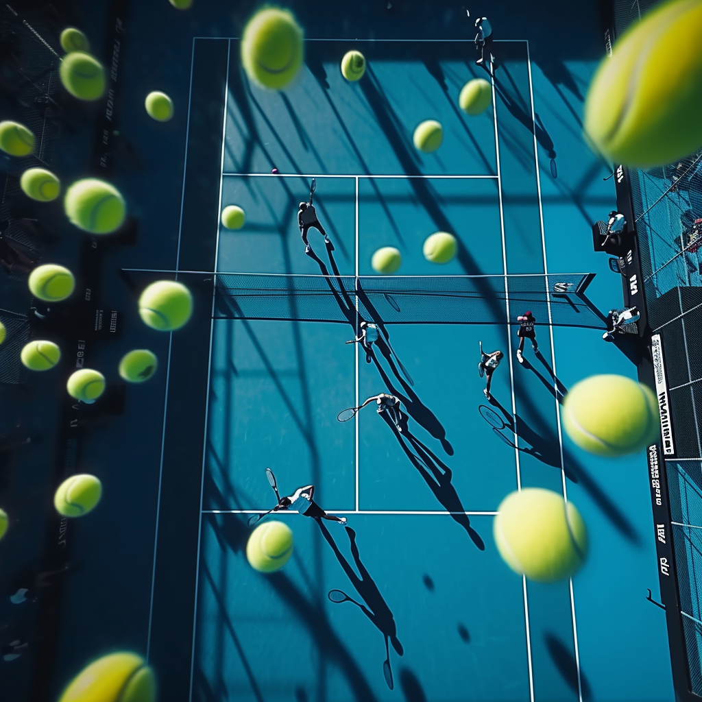 Tennis balls hitting humans at Australian Open